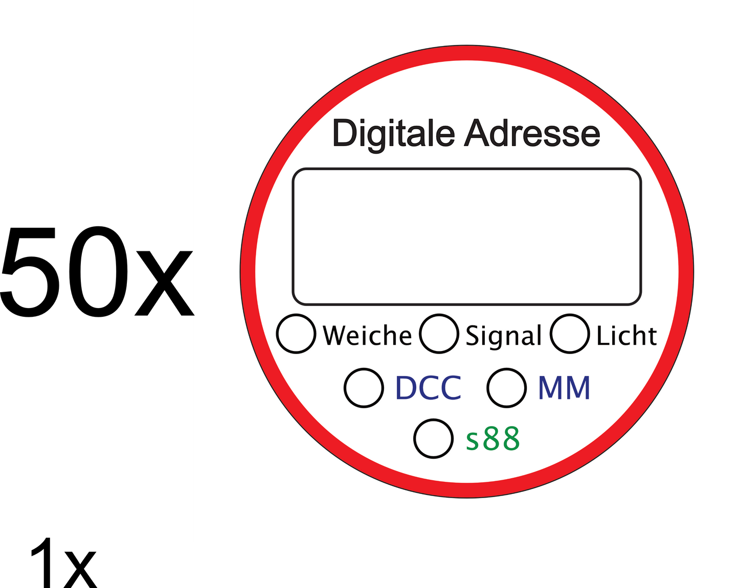Digital-Adressen-Aufkleber für MoBa Anlagen