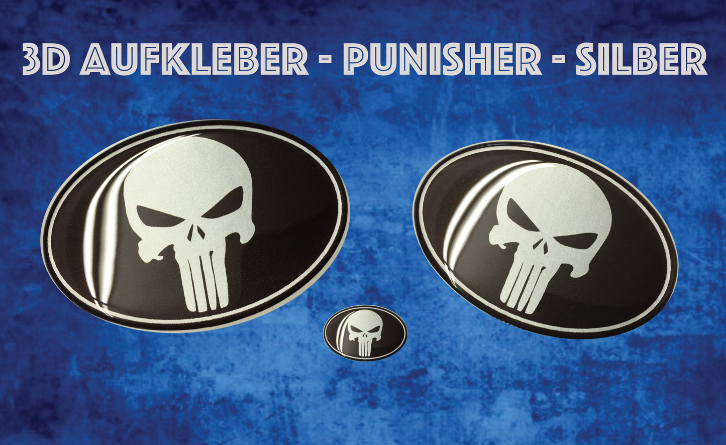 PUNISHER 3D LOGO DOMING GEL STICKER AUTO EMBLEM TUNING 300C