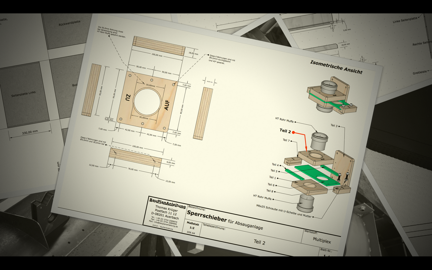 BauPlanAnleitung für Sperrschieber
