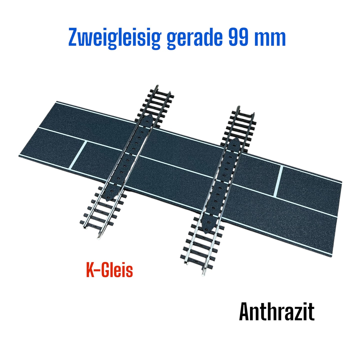 H0 Bahnübergang für Märklin K-Gleis – Ein- & Zweigleisig & R1-R5