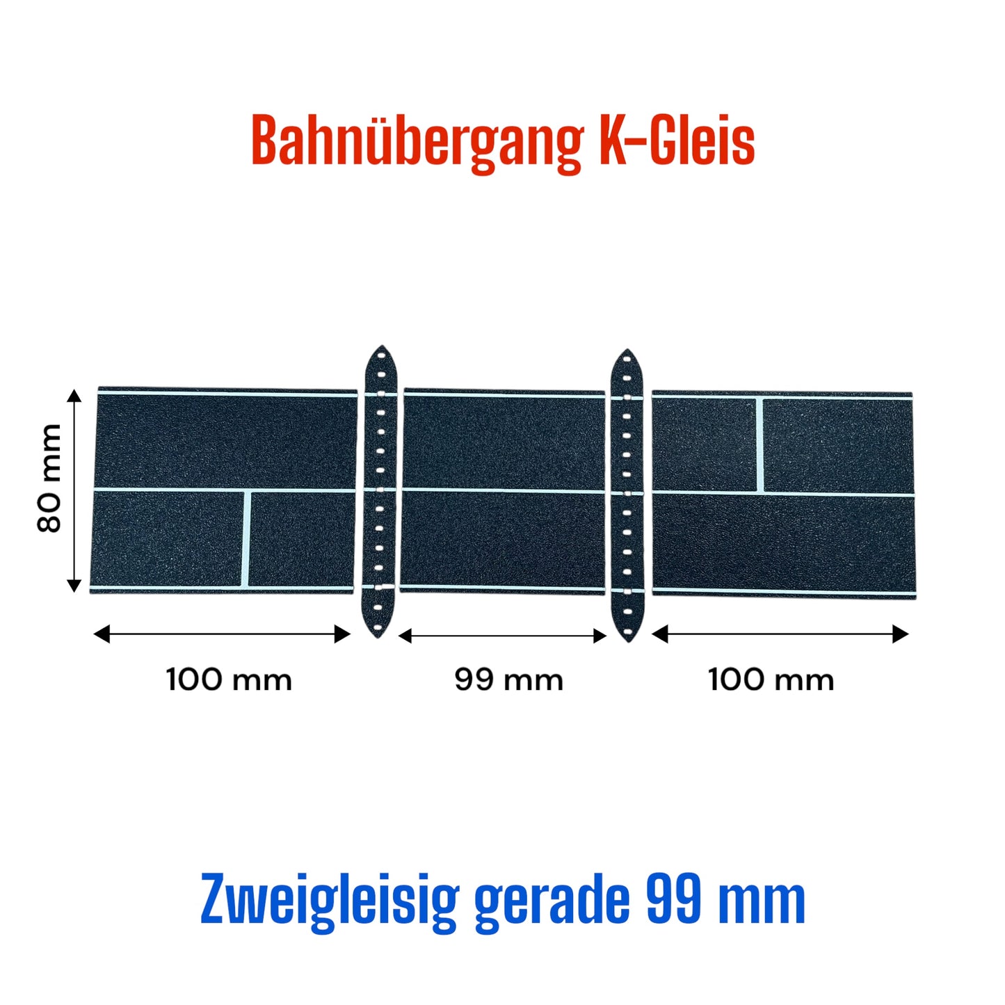 H0 Bahnübergang für Märklin K-Gleis – Ein- & Zweigleisig & R1-R5