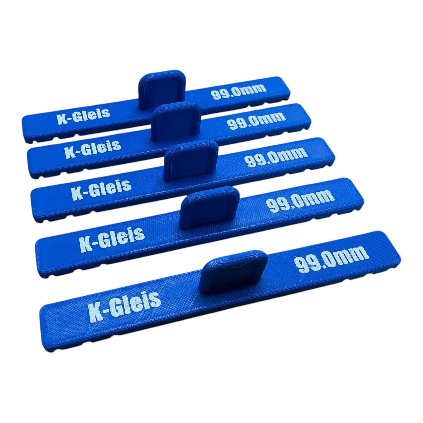 Parallelgleis-Fixierhalter für K-Gleise 129,3mm-99,0mm-64,6mm-57,0mm