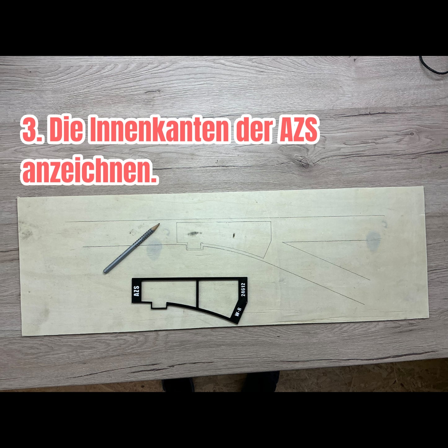 AZS-Anzeichenschablone für Märklin/Trix C-Gleis