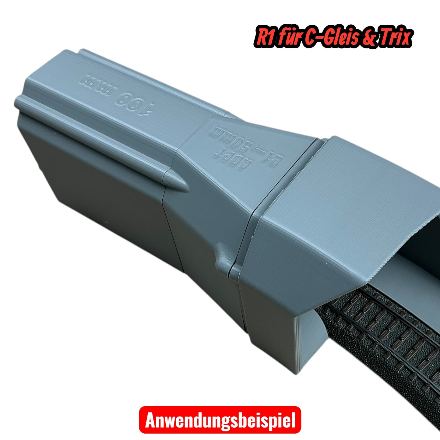 H0 Tunnelportale Adapter von R1 auf gerade 50mm