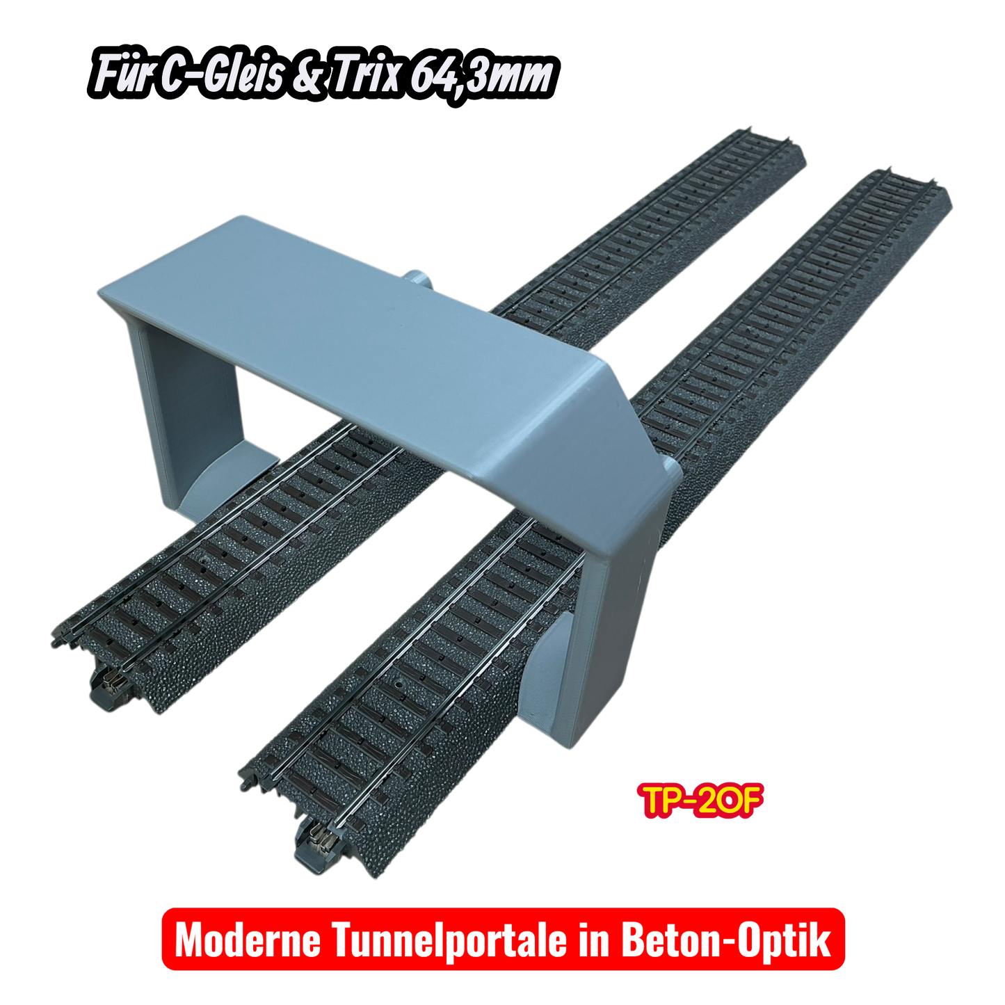 H0 Tunnelportale für Märklin C-Gleis & Trix–Gleis  Ein- & Zweigleisig