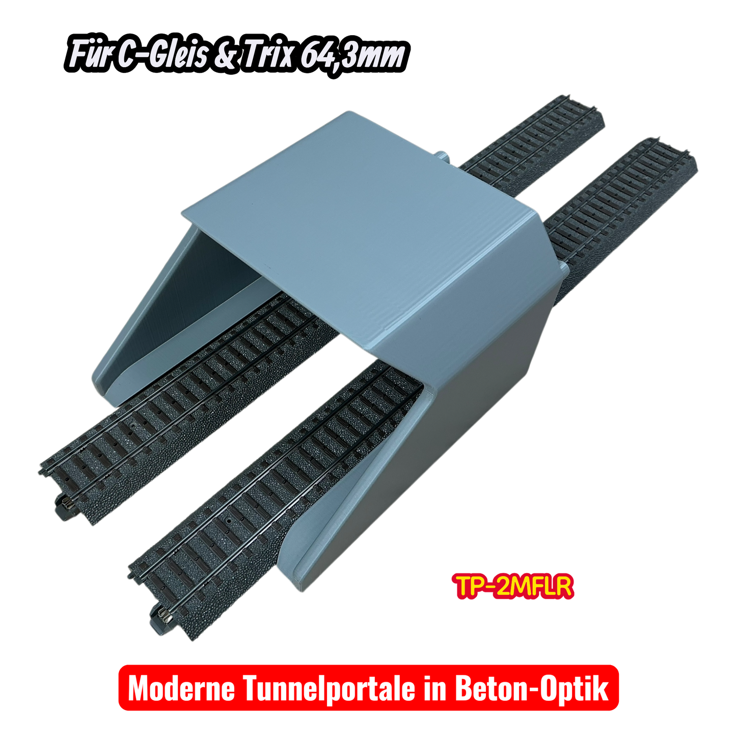H0 Tunnelportale für Märklin C-Gleis & Trix–Gleis  Ein- & Zweigleisig