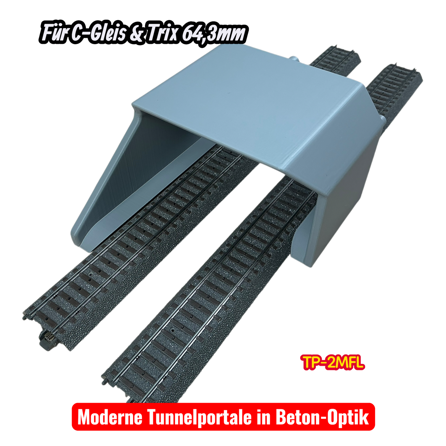 H0 Tunnelportale für Märklin C-Gleis & Trix–Gleis  Ein- & Zweigleisig