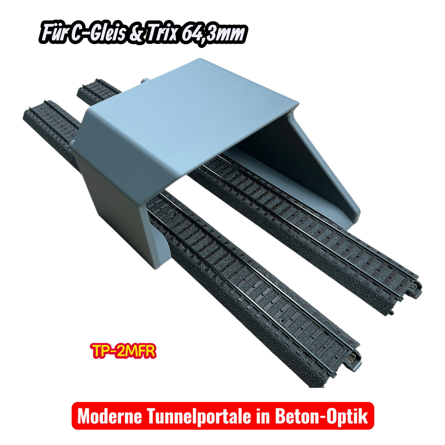 H0 Tunnelportale für Märklin C-Gleis & Trix–Gleis  Ein- & Zweigleisig
