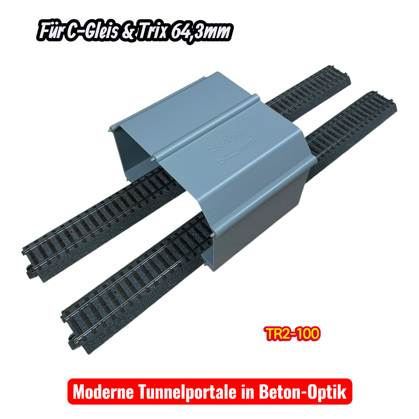 H0 Tunnelportale für Märklin C-Gleis & Trix–Gleis  Ein- & Zweigleisig