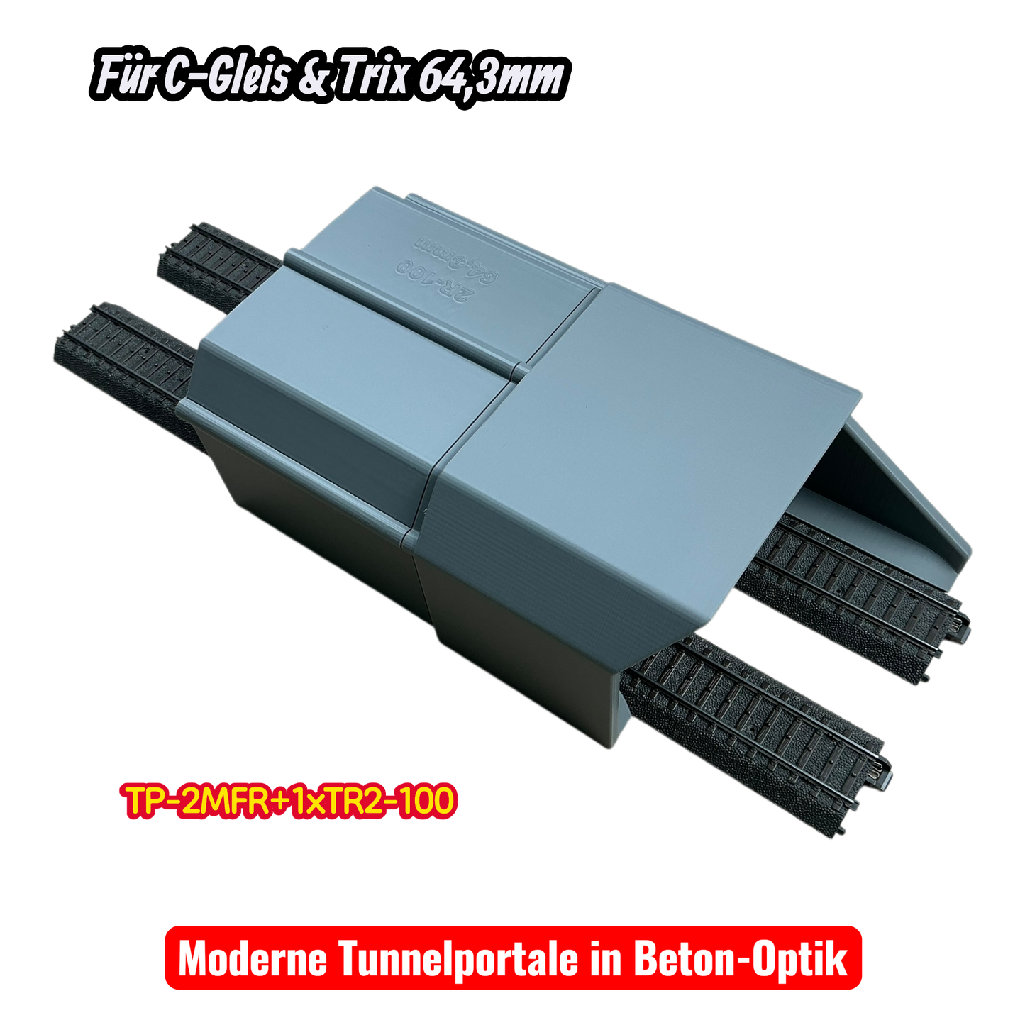 H0 Tunnelportale für Märklin C-Gleis & Trix–Gleis  Ein- & Zweigleisig