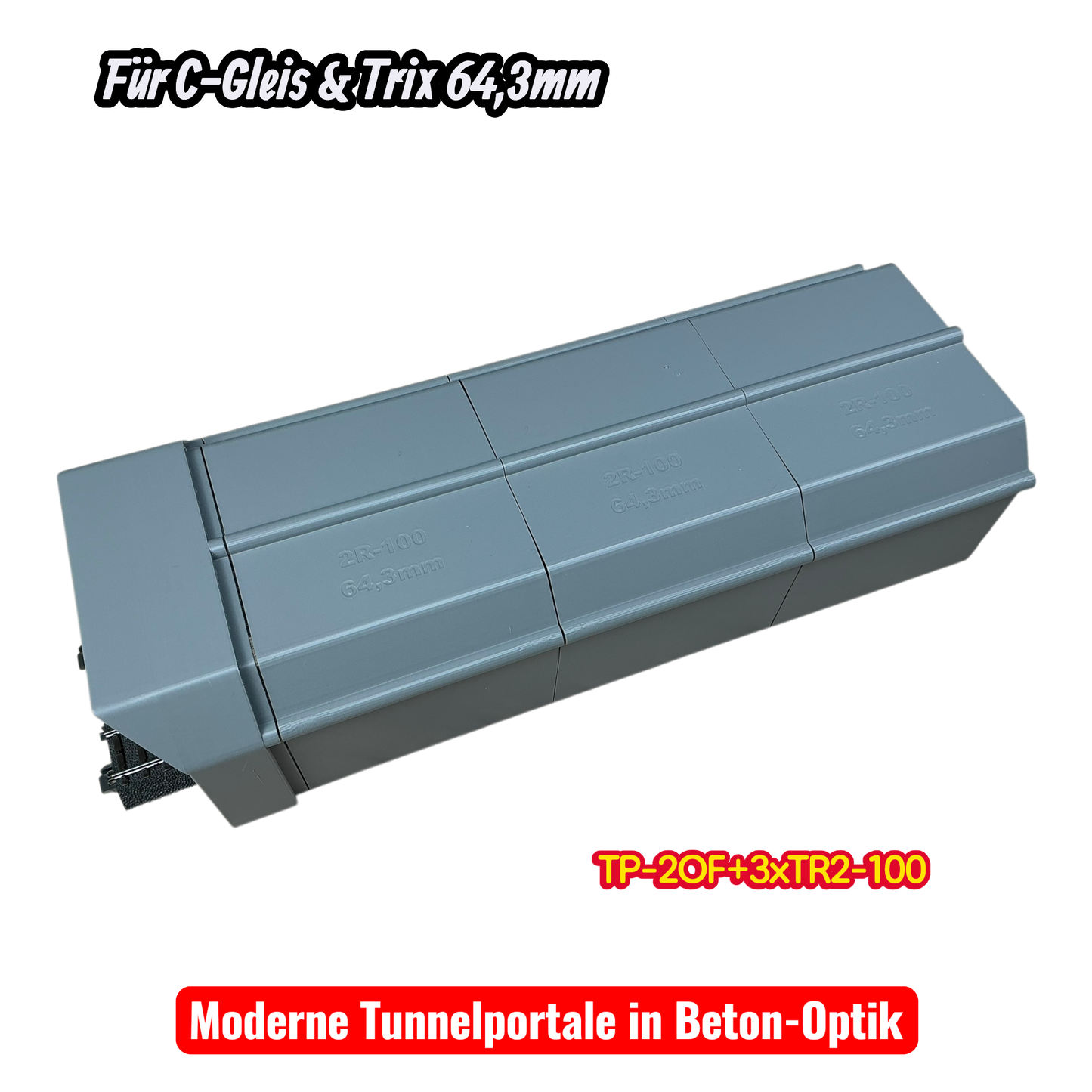 H0 Tunnelportale für Märklin C-Gleis & Trix–Gleis  Ein- & Zweigleisig
