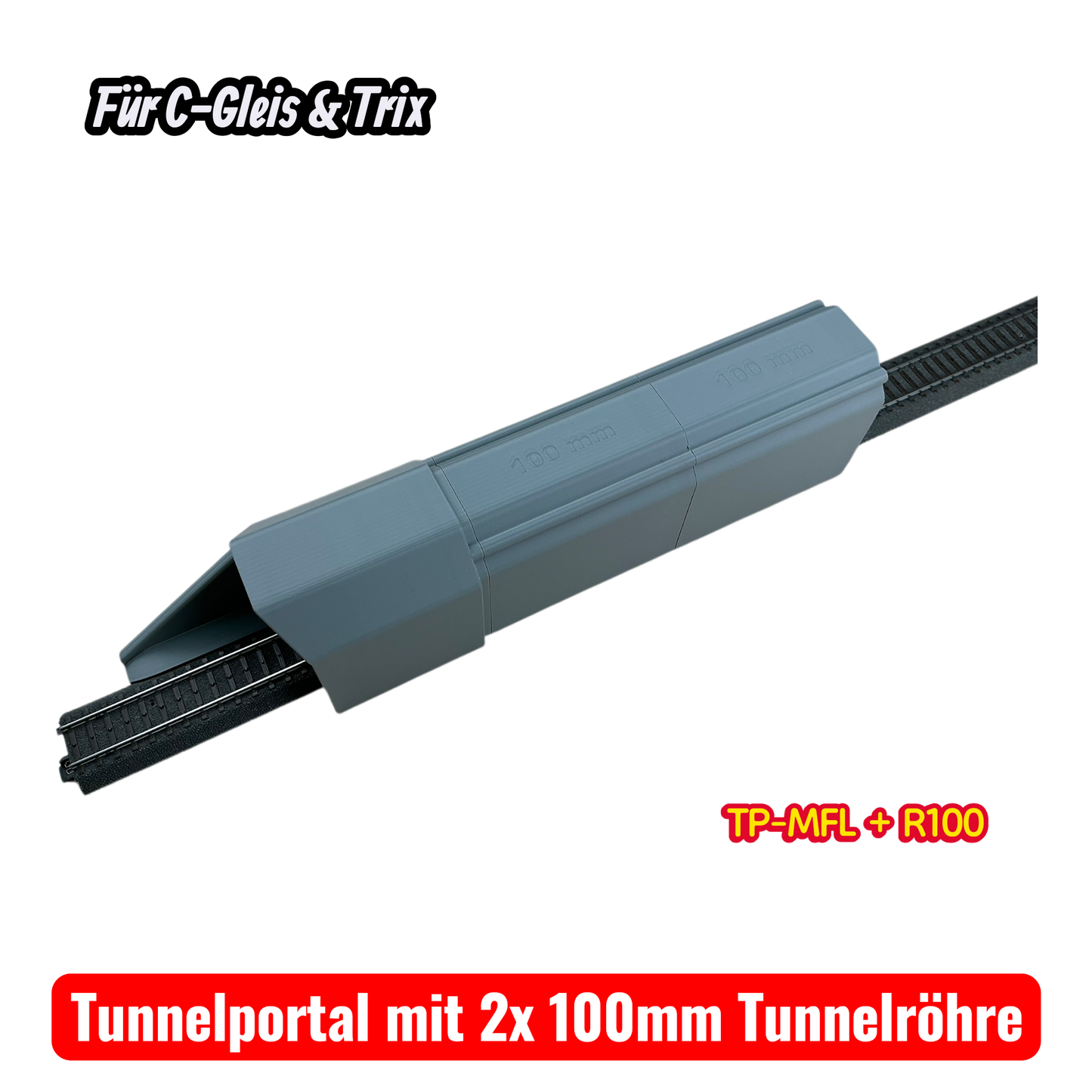 H0 Tunnelportale für Märklin C-Gleis & Trix–Gleis  Ein- & Zweigleisig